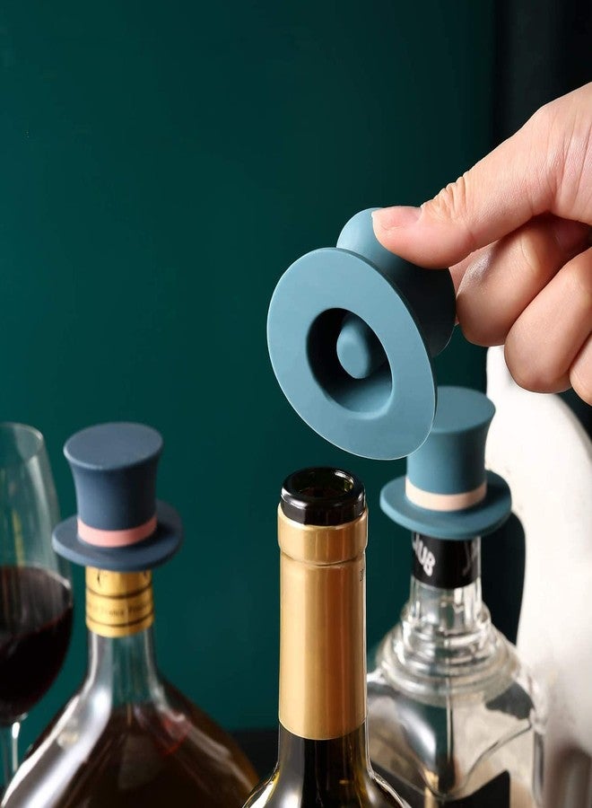 LSFCHYBY Wine Bottle Stopper Silicone,Funny Red Wine Stopper Novelty Wine Stoppers,Reusable Wine Saver,Gentleman Hat Reseal Beer Saver for Wine,Beer,Champagne,Soda,Homebrew,Beverage Kitchen Gadgets（3Packs） - Image 3
