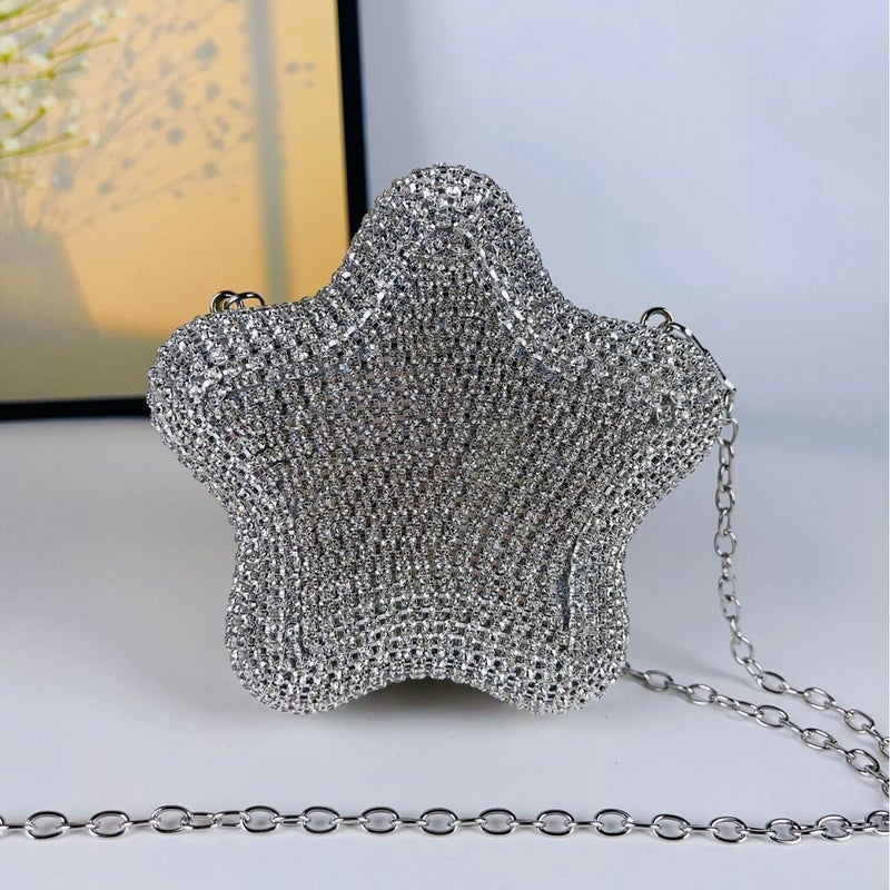 Fashion Mini Five-Pointed Star Chain Bag Diamond Crossbody Women'S Bag For Dinner - Image 1
