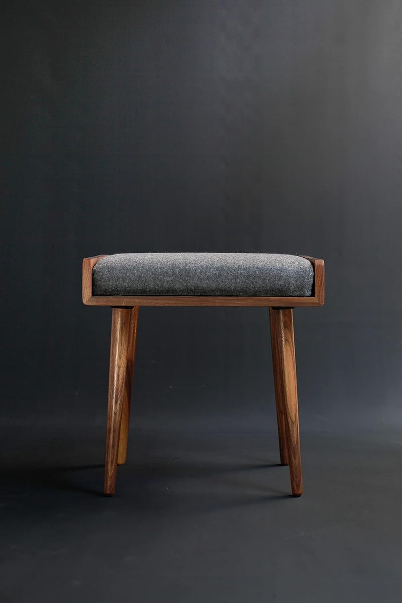 Streem Solid Wood/Seat/Ottoman/Bench in Solid Sheesham Wood Stool with Cushion | Sitting Chair with Handle (46 CM Stool) - Image 2