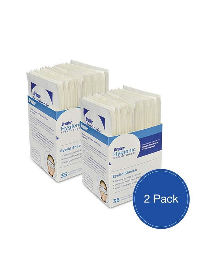 Bruder Hygienic Eyelid Cleansing Sheets Micro Fine Individually Wrapped Untreated Sheets 35 Count Box (Pack Of 2) - Image 2