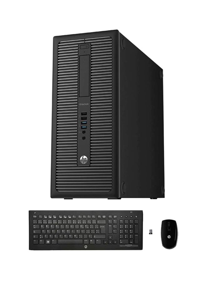 HP كمبيوتر شخصي بصندوق عمودي طراز ELITE-800 G1-J7C54EA-TWR بمعالج كور i5/ذاكرة وصول عشوائي سعتها 5 جيجابايت/محرك أقراص ثابت سعته 500 جيجابايت/ بطاقة رسوميات مدمجة ولوحة مفاتيح وماوس أسود - Image 1