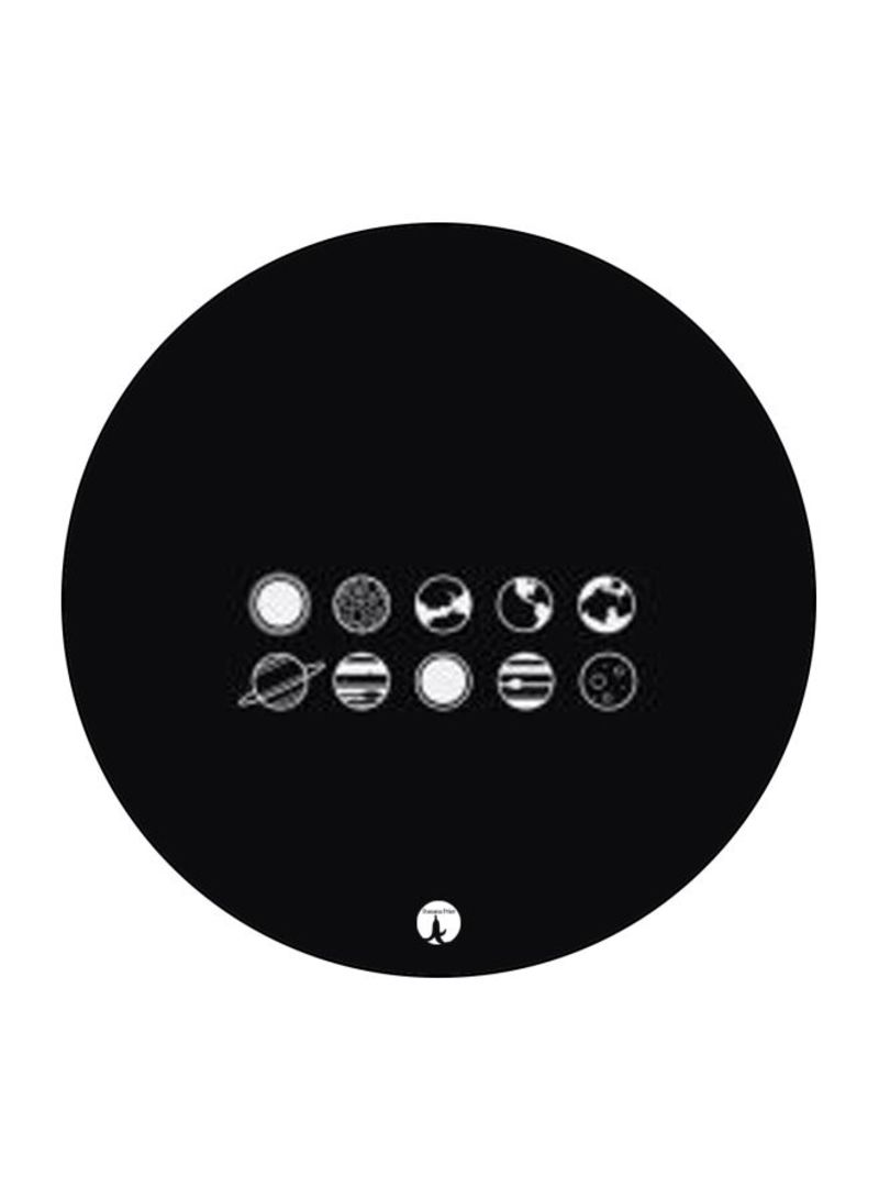 RKN Planets Printed Mouse Pad Black/White