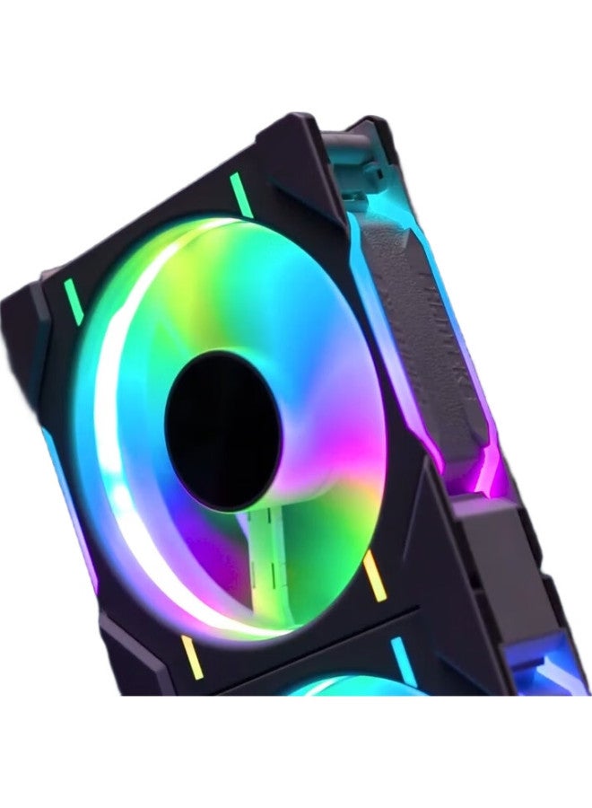 Phanteks Phanteks D30 Building Block Edition Jingye 12Cm Case Water Cooling Radiator Argb Temperature Control Fan (30Mm Thick/7 Blades High Air Pressure/Wireless Cable Connection/Single Package/Black) - Image 3