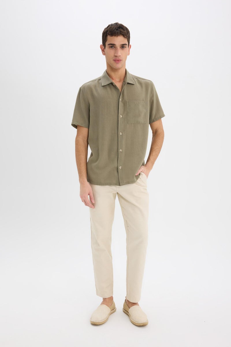 DeFacto Man Relax Fit Polo Collar Short Sleeve Shirt  - Image 2