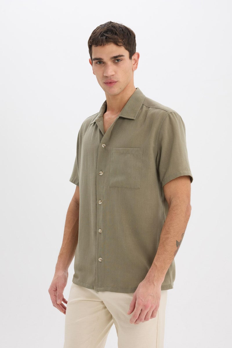 DeFacto Man Relax Fit Polo Collar Short Sleeve Shirt  - Image 5