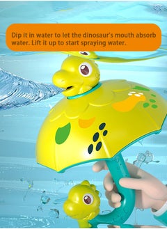 Lemon Dinosaur Umbrella Water Sprinkler Bath Toy,  Shower Head Toy  Water Toy Bathtub Rain Toy Tub Toy with Turnable Dinosaur Head and Handle  - Image 5