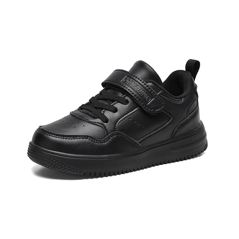 Kids White Sneakers Boys Girls School Sports Shoes Black leather R790 