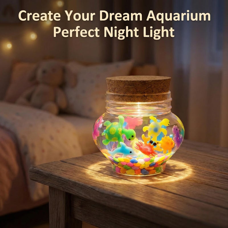 AGENTLAN Magic Water Elf Toy Kitï¼ŒAqua Fairy Squishy Making kit with 10 Water gels&8 molds,Magic Jelly elf,Glow in The Dark Water Pets Craft Kits,Sensory Toy Gift Ages 3 4 5 6 7 8 9 - Image 5
