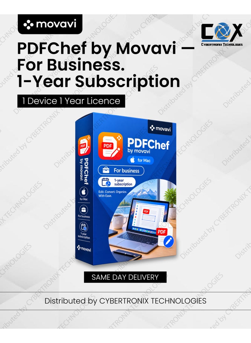 Movavi PDFChef For Business | 1 Device for 1 Year | Digital License | Same Day Delivery