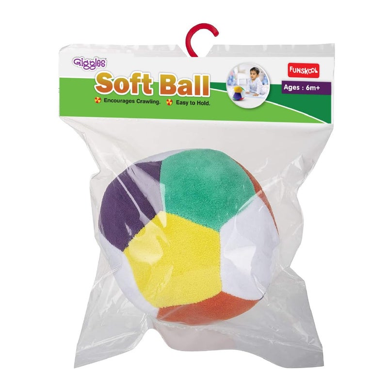 giggles Funskool Giggles - Soft Ball , Stuffed soft toy, multicolour, 6 months & above, Infant and Preschool Toys - Image 4