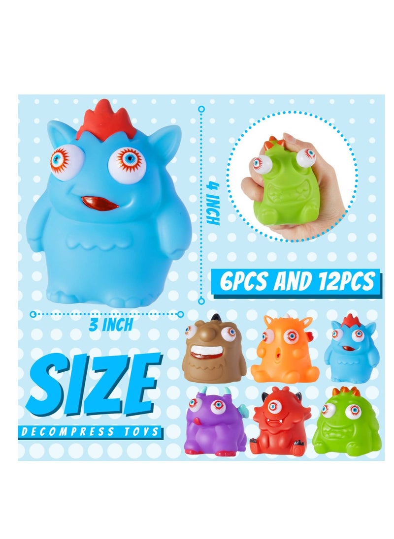 Generic - 6 Pcs Stress Relief Toys, Squeeze Toys with Pop Out Eyes, Fun Squeeze Stress Relief Toys for Kids, Birthday Party Favors for Boys Girls - Image 1