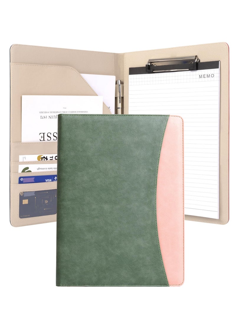 SYOSI Portfolio Business Padfolio Folder, Storage Clipboard with Cover for Legal Pad Holder Letter Size A4 Writing Pad for Business School Office Conference Notepad Clip Boards (Grey)  - Image 1