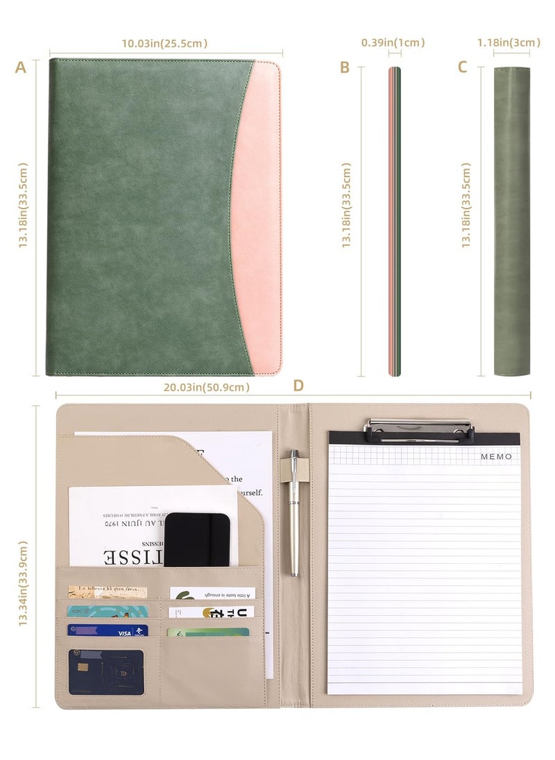 SYOSI Portfolio Business Padfolio Folder, Storage Clipboard with Cover for Legal Pad Holder Letter Size A4 Writing Pad for Business School Office Conference Notepad Clip Boards (Grey)  - Image 4