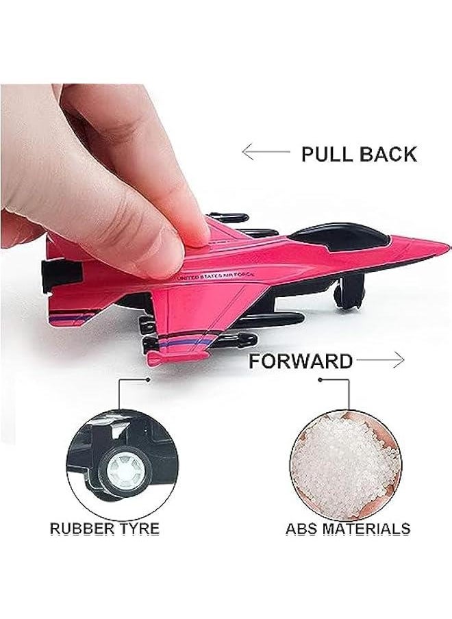 Generic - 4 Pack Diecast Airplane Toys for 3 4 5 6 Year Old Boys, Pull Back Plane Toys Die Cast Aircraft Fighter Jet Toys Models Kids' Play Vehicles Airplanes for Kids Birthday Gift Party Favors - Image 1