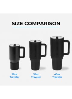 HydroJug Traveler - Modern 40 oz Tumbler with Handle & Simple Flip Straw - Car Cup Holder Friendly, Leak Resistant Water Bottle-Reusable Insulated Stainless Steel & Rubber Base - Gifts for Women & Men - pzsku/Z41CA041B69849491E4D6Z/45/_/1728457944/a7045aff-e0b0-4a16-b276-2f1556efd697