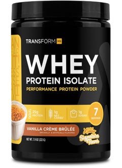 Transformhq Whey Protein Isolate (Wpi) Vanilla Creme Brulee Flavored 7 Servings - Preformance Protein Powder