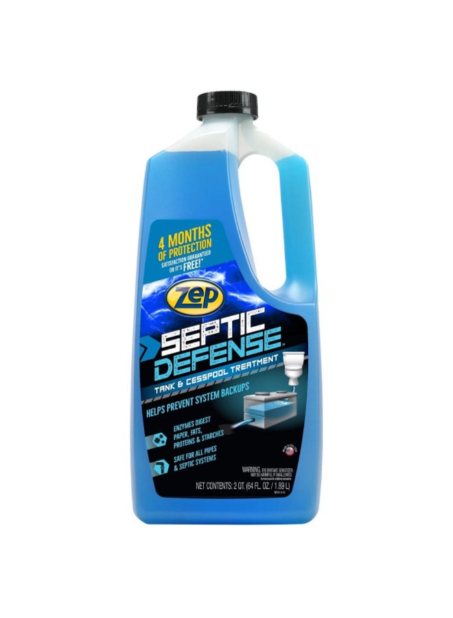 Zep Septic Defense Tank and Cesspool Treatment Liquid Blue 1.89 L 9812132