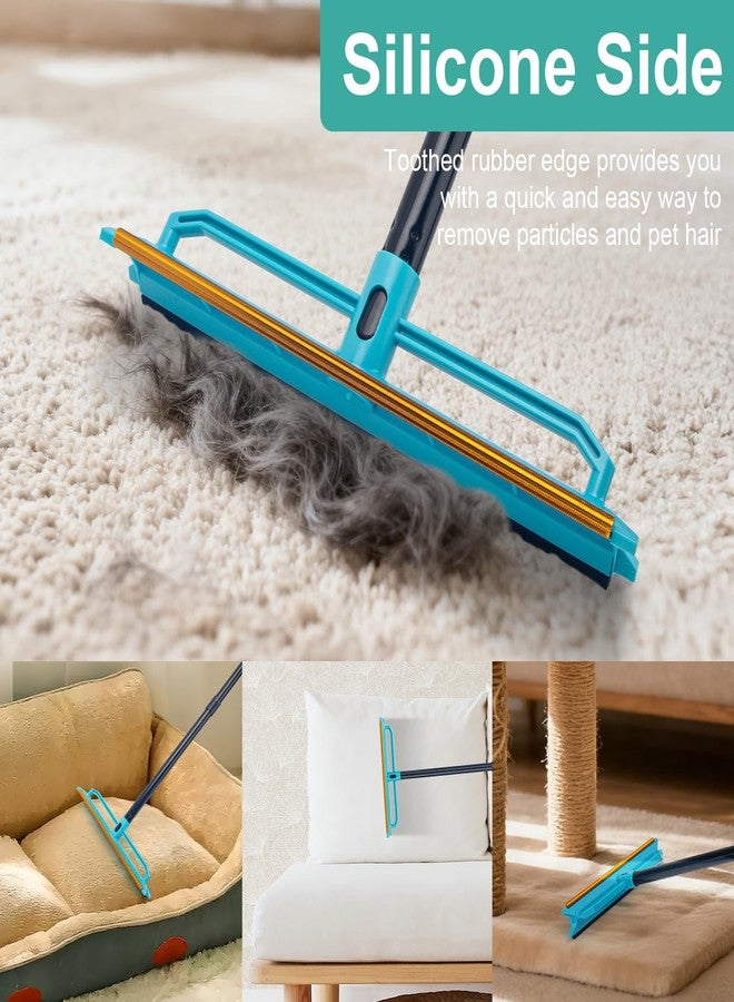Ylebs Carpet Rake for Pet Hair Removal Tool, Reusable Pet Hair Remover Broom with 56” Long Handle, Cat & Dog Hair Carpet Scraper for Rugs Mats Couch - Image 4