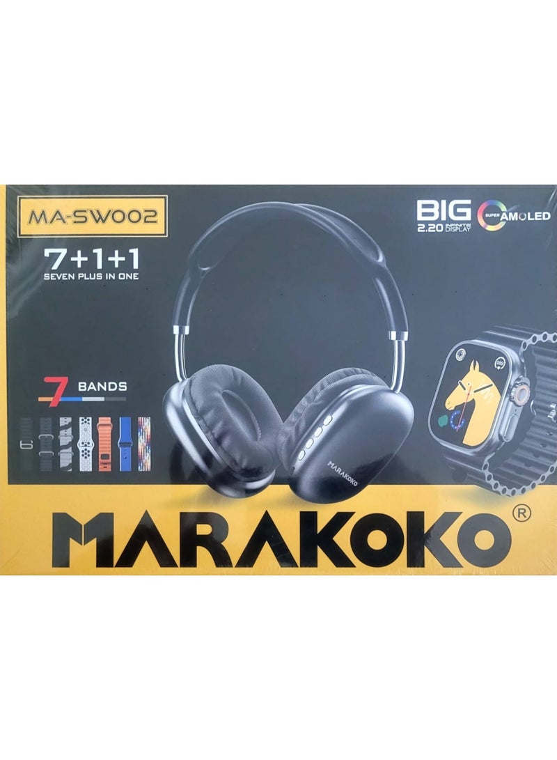 Marakoko Smart Watch With Bracelets And Wireless Earphone  - Image 1