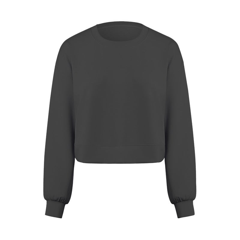 Generic New Air-Knit Yoga Crewneck Long Sleeve Leisure Sweatshirt Graphite Gray