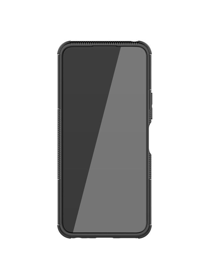 erorex Case For Vivo iQOO Z3 Tire Texture Shockproof TPU+PC Protective Case with Holder - Image 3