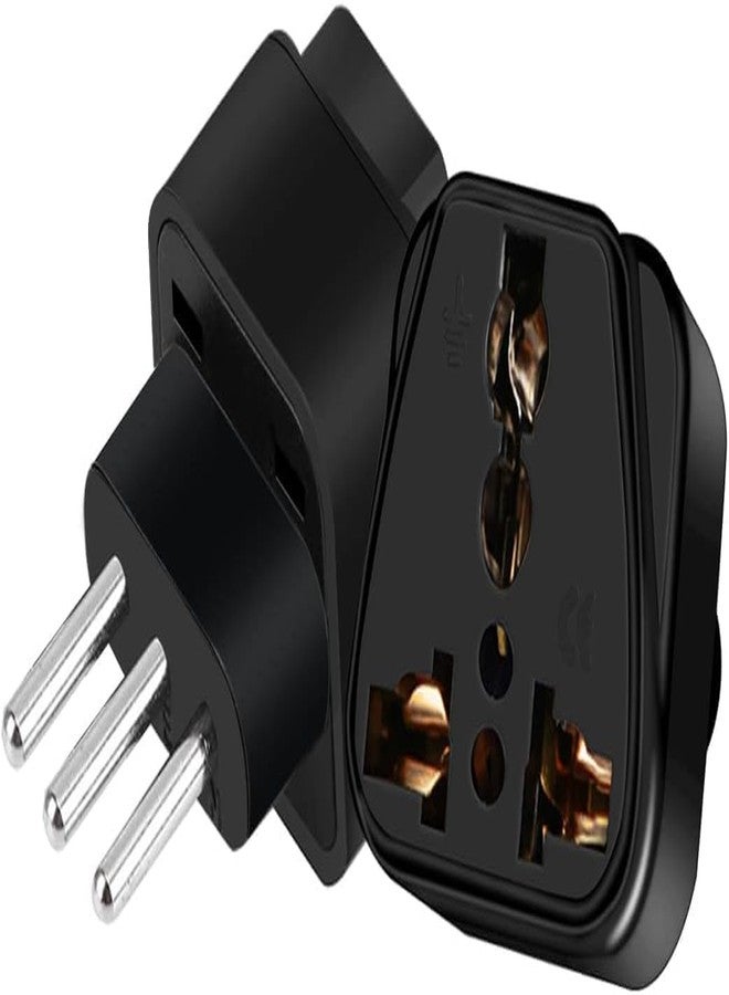 rts India to Italy Libya Rome Chile Ethiopia Libya & More Universal Travel Adapter Plug Converter Travel Essentials (Type L - 2 Pack) for Smartphones Laptops Camera Chargers iPhone Tablets & More - Image 5
