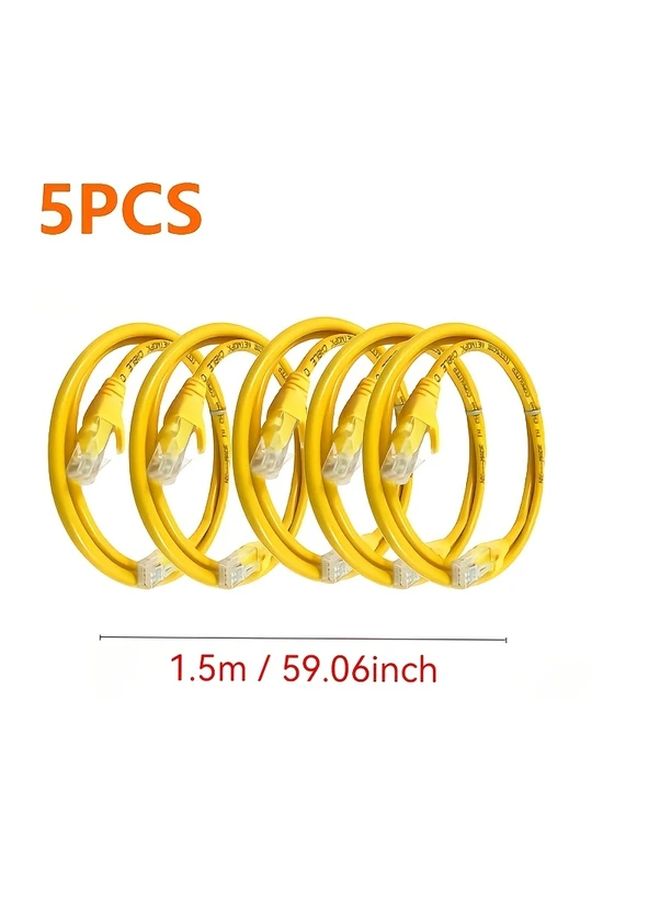 Cat6 Ethernet Cable 59 06 Inch 5 Pack 1000Mbps High Speed RJ45 Durable Flexible for Home Office Server - Image 5