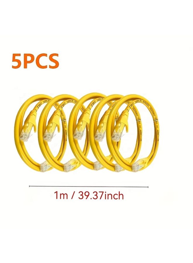 Cat6 Ethernet Cable 59 06 Inch 5 Pack 1000Mbps High Speed RJ45 Durable Flexible for Home Office Server - Image 3