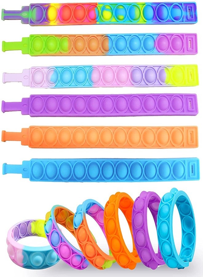 VGRASSP Pop It Fidget Sensory Toys, Stress Relief Silicone Pressure Relieving, Squeeze Novelty Return Gift for Kids, Children and Adults - Color As Per Stock (Hand Band - Pack of 2) - Image 4