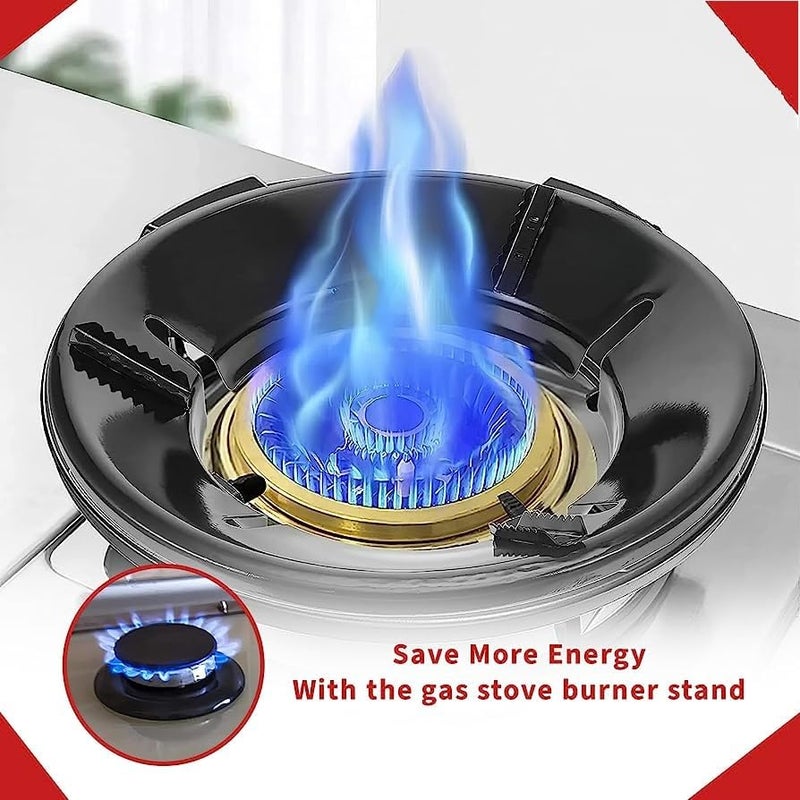 HVG TRADERS Gas Saver Burner Stand|Windproof Gas Stand for Gas Chula Stand|Gas Saver Jali|Stove Protector and Washable Stand (BLACK, PACK OF-2) - Image 4
