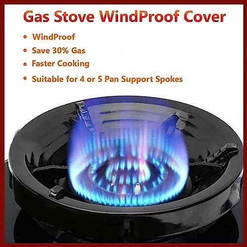 HVG TRADERS Gas Saver Burner Stand|Windproof Gas Stand for Gas Chula Stand|Gas Saver Jali|Stove Protector and Washable Stand (BLACK, PACK OF-2) - Image 3