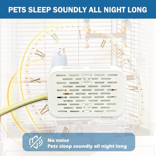 WEIYOONS Bird Heater Warmer for Cage, Bird Heat Lamp with Lampshade and Lightless-Design, Bird Cage Heater for Parrot Cockatiel Parakeet Chick Bunny Hamsters Small Birds and Pets (7.48" L* 2.95" W) - Image 4