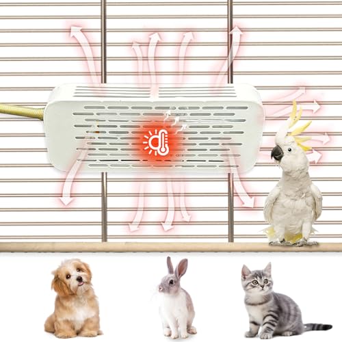 WEIYOONS Bird Heater Warmer for Cage, Bird Heat Lamp with Lampshade and Lightless-Design, Bird Cage Heater for Parrot Cockatiel Parakeet Chick Bunny Hamsters Small Birds and Pets (7.48" L* 2.95" W) - Image 1