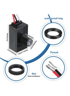 Generic Outdoor Photoelectric Light Sensor for Dusk to Dawn Control 120-277V Hardwired Switch for Most Lamp Fixtures  - Image 2