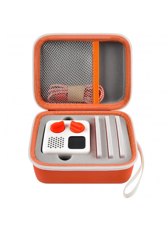 casmilee Travel Case Compatible with Yoto Mini Kids Audio & Music Player, Holder Bag for Childrens Speaker Plays Audiobook Cards - Orange  - Image 1
