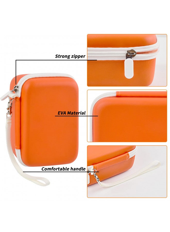 casmilee Travel Case Compatible with Yoto Mini Kids Audio & Music Player, Holder Bag for Childrens Speaker Plays Audiobook Cards - Orange  - Image 4