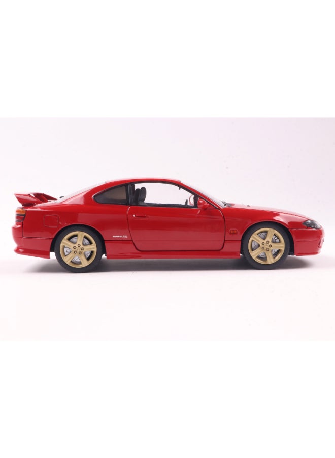 Solido Nissan Silvia S15 Spec-R Aero Flame Red 1999 Diecast Model Car, 1:18 Scale, Opening Front Doors, Steerable Wheels, Official Nissan Collector Display Model - Image 2