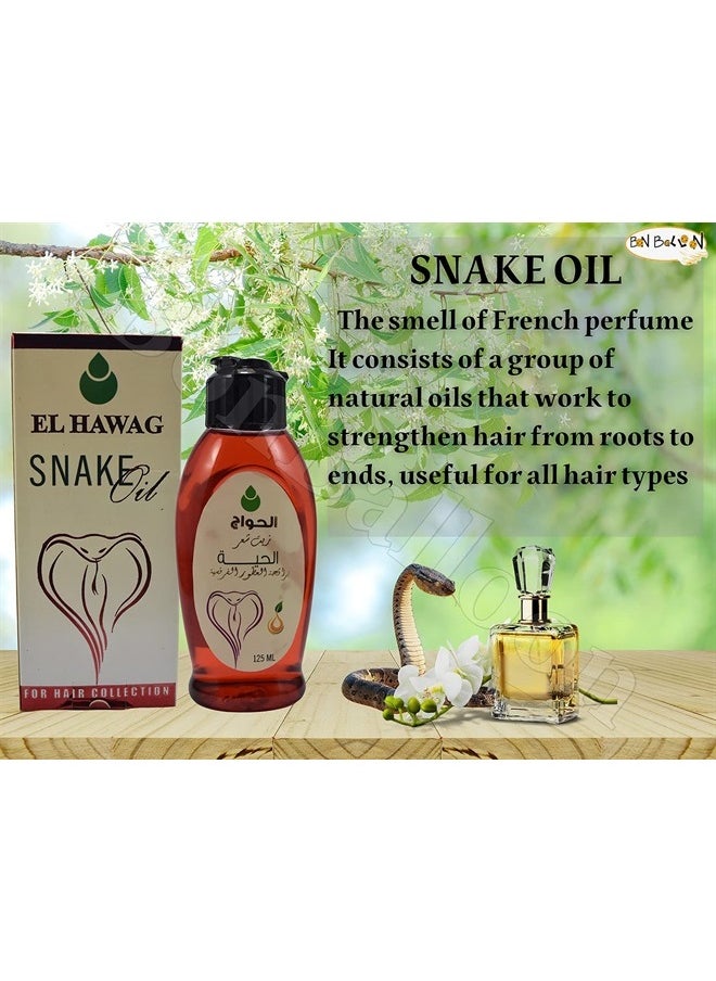 bonballoon Original Elhawag El Hawag Snake Oil Zait Al Hayee Zeit AlHyaa Hayaa Hair Care With Natural Ingredients For All Hair Types (2 Pack = 8.45 oz / 250 ml)  - Image 5