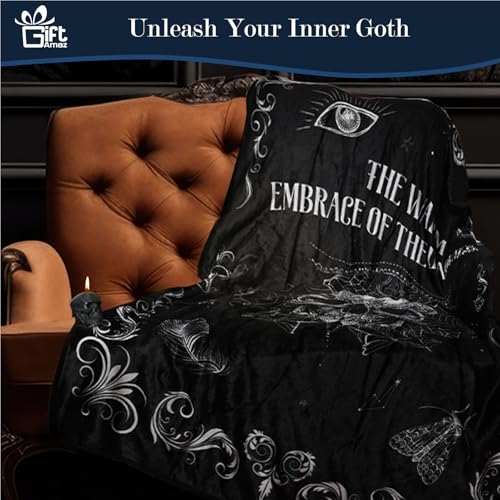 GiftAmaz Gothic Gifts for Women, Halloween Boo Basket Stuffers, Spooky Gifts Basket Goth Theme Box with Gothic Coffee Mug, Spooky Blanket, Halloween Gifts Party Basket for Women Teens Girls Friends - Image 3