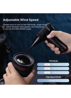 Ulanzi Ulanzi 60W Adjustable Powerful Electric Air Duster Protable Air Duster for Camera Computer Keyboard Car 100000 RPM Air Duster  - Image 2