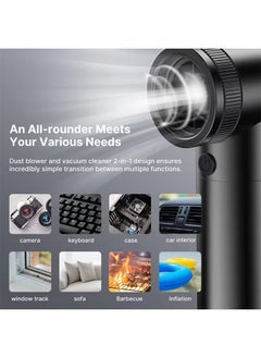 Ulanzi Ulanzi 60W Adjustable Powerful Electric Air Duster Protable Air Duster for Camera Computer Keyboard Car 100000 RPM Air Duster  - Image 3