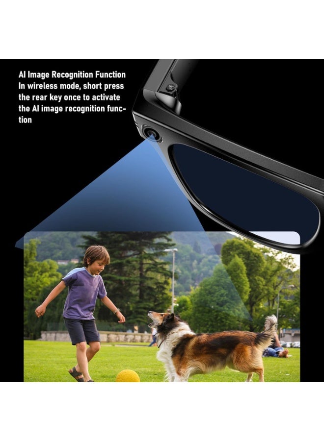 Fashionable Smart Glasses with 8MP Mute Shooting + Built-in ChatGPT + Simultaneous Interpretation + 32GB Local Storage + 2 Replaceable Lenses, a Cutting-edge Tech New Visual Experience with AI Voice Wake-up - Image 3