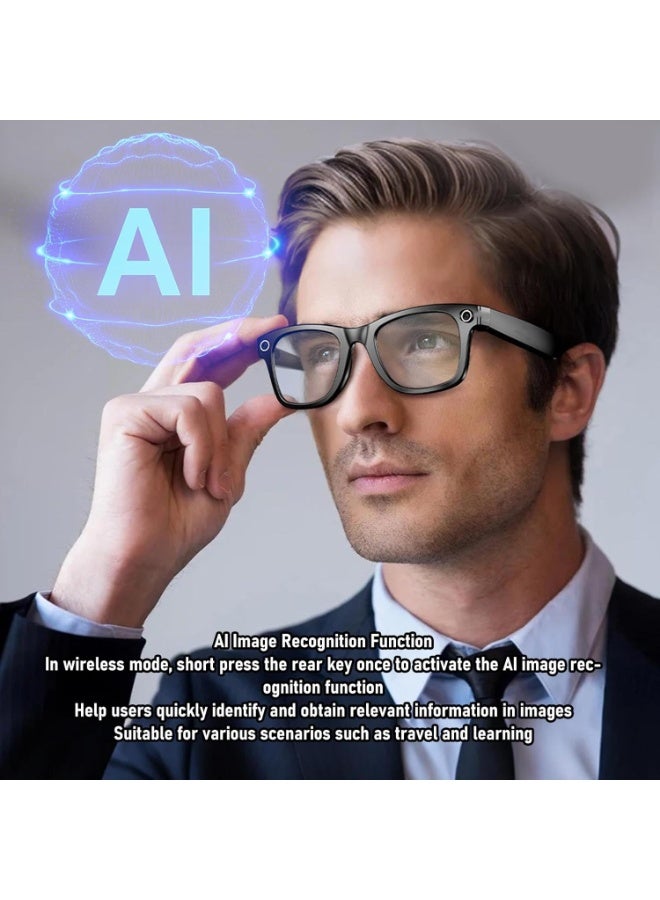 Fashionable Smart Glasses with 8MP Mute Shooting + Built-in ChatGPT + Simultaneous Interpretation + 32GB Local Storage + 2 Replaceable Lenses, a Cutting-edge Tech New Visual Experience with AI Voice Wake-up - Image 4