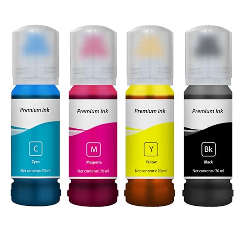 needle ; Pin point precision Needle 4x70gms 001/003 Compatible Refill Ink | Made in India | for Epson L3150 L3110 L3100 L3151 L3152 L1110 L3115 L3116 L3156 L4150 L6170 L4160 L5190 L6190 L6179 Printers (CMYK) - Image 1