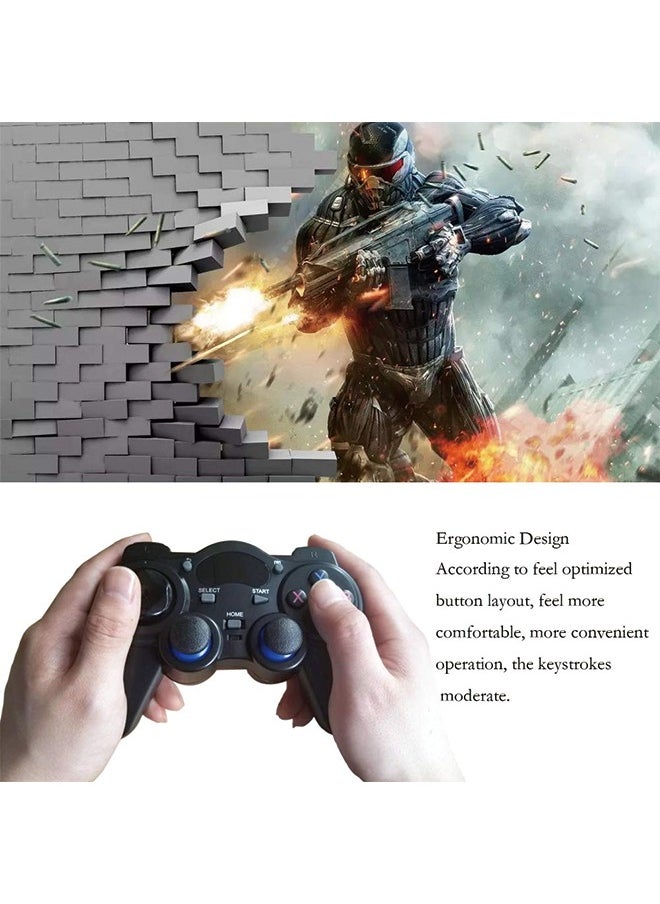 USB Wireless Gaming Controller Gamepad for PC/Laptop Computer(Windows XP/7/8/10) & PS3 & Android & Steam - [Blue]