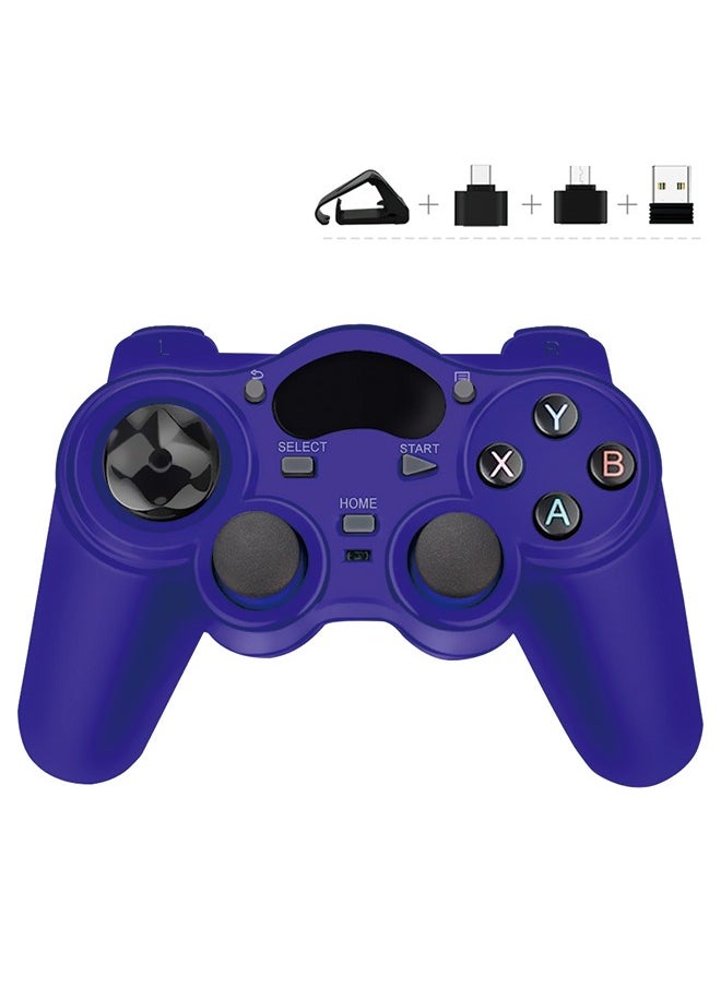 USB Wireless Gaming Controller Gamepad for PC/Laptop Computer(Windows XP/7/8/10) & PS3 & Android & Steam - [Blue]