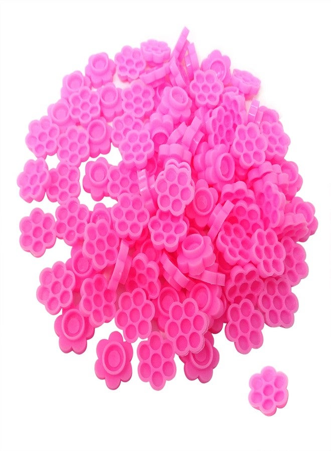 Honbay 200PCS Plastic Eyelash Extension Glue Holder Flower Shape Eyelash Glue Cup Pallet with 2 Rolls Glue Point for Lash Extensions Supplies - Image 1