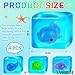 YVBBHE 4 Pack Blue Squeeze Cube with Luminous Sea Animals InsideSquishy Stress Fidget Gummy Toys Glow in The Dark Animal Maltose Sensory Toys for Kids Autism Stress Balls for Anxiety Stress Relief - Image 4