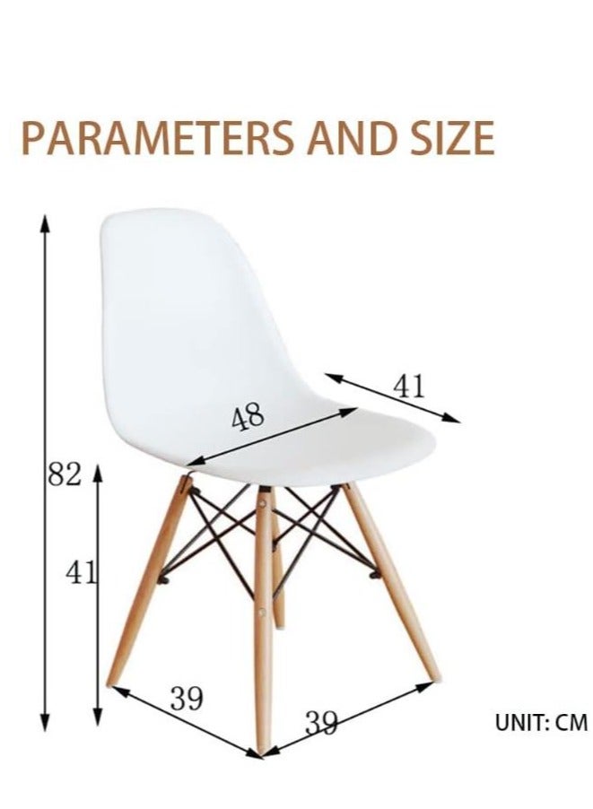 Golden Dining Chairs, Modern Kitchen Dining Side Chair, Casual Shell Chair,  Plastic Chairs with Wooden Legs, for Home Office Hotel Bistro Cafe Restaurant, Set of 2 (Pink) - Image 2