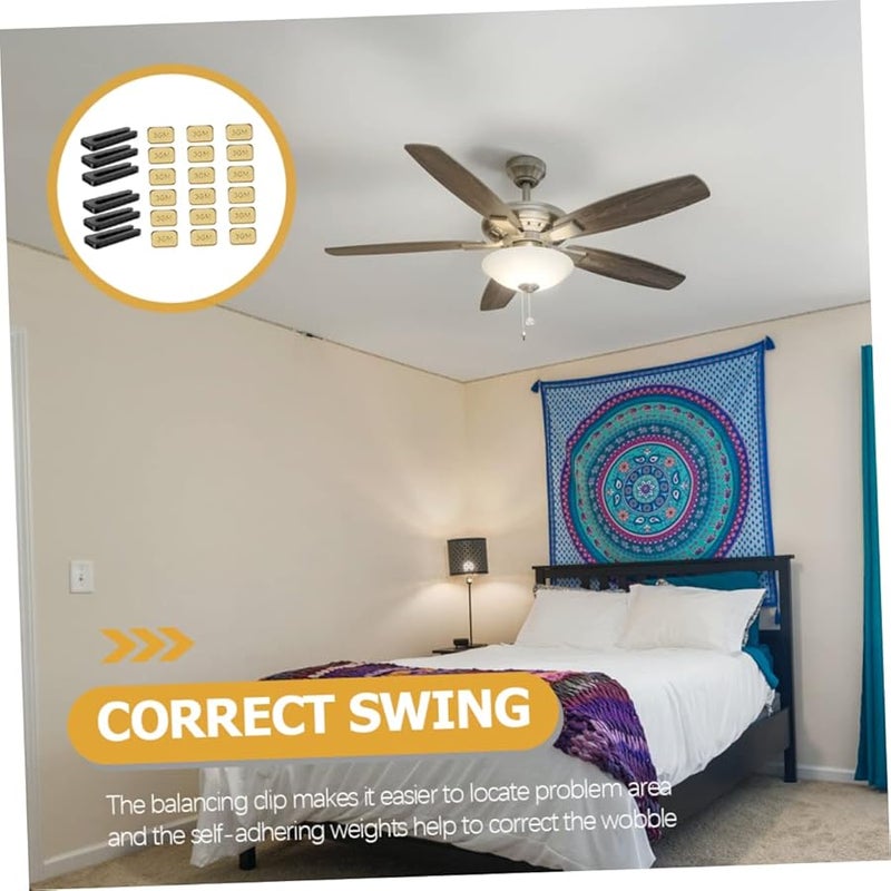 Ceiling Fan Blade Balancing Kit 5 Weights And Clips For Noise And Wobble Reduction - Image 3